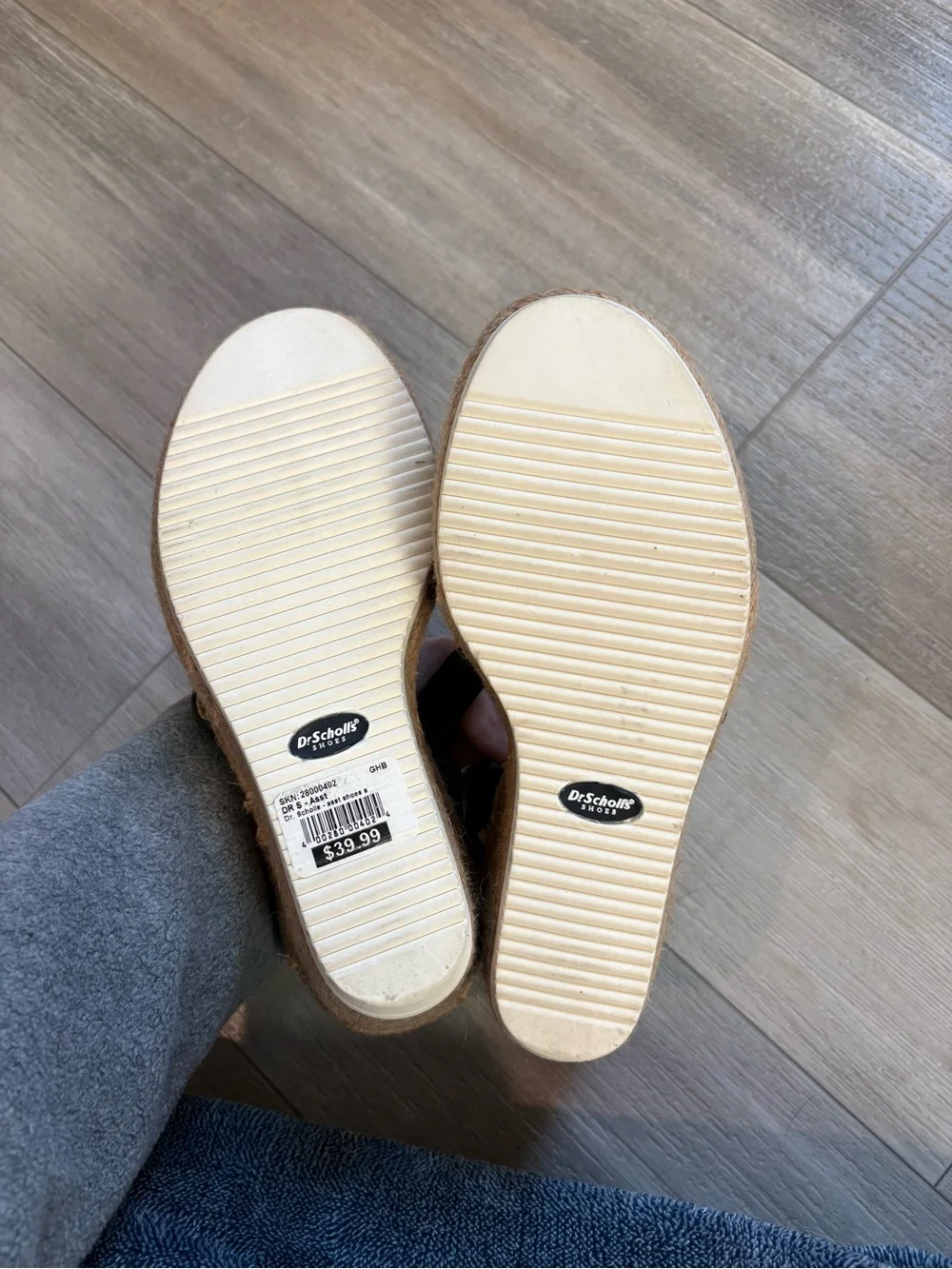 Dr. Scholl's Black Strappy Wedge Sandals